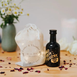 Dead Mans Fingers Wedding Favour in Personalised Cotton bag