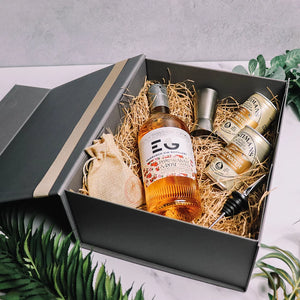 Personalised Edinburgh Gin Liqueur Gift Set in Luxury Engraved Gift Box