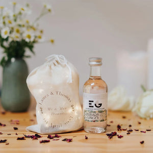 Edinburgh Rhubarb and Ginger Gin Liqueur Personalised Miniature Wedding Favour