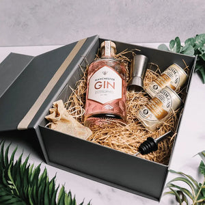 Personalised Manchester Gin Gift Set in Luxury Engraved Gift Box