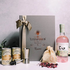 Personalised Edinburgh Gin Liqueur Gift Set in Luxury Engraved Gift Box