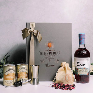 Personalised Edinburgh Gin Liqueur Gift Set in Luxury Engraved Gift Box