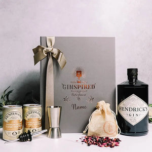 Personalised Hendricks Gin Gift Set in Luxury Engraved Gift Box