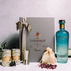 Mermaid Blue gin on grey engraved gift box