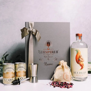 Personalised Seedlip Grove 42 Alcohol Free Gin Gift Set in Luxury Engraved Gift Box
