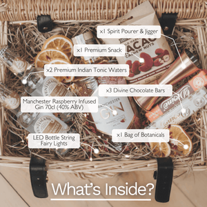 What's inside image of the Manchester gin hamper