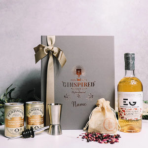 Personalised Edinburgh Gin Liqueur Gift Set in Luxury Engraved Gift Box