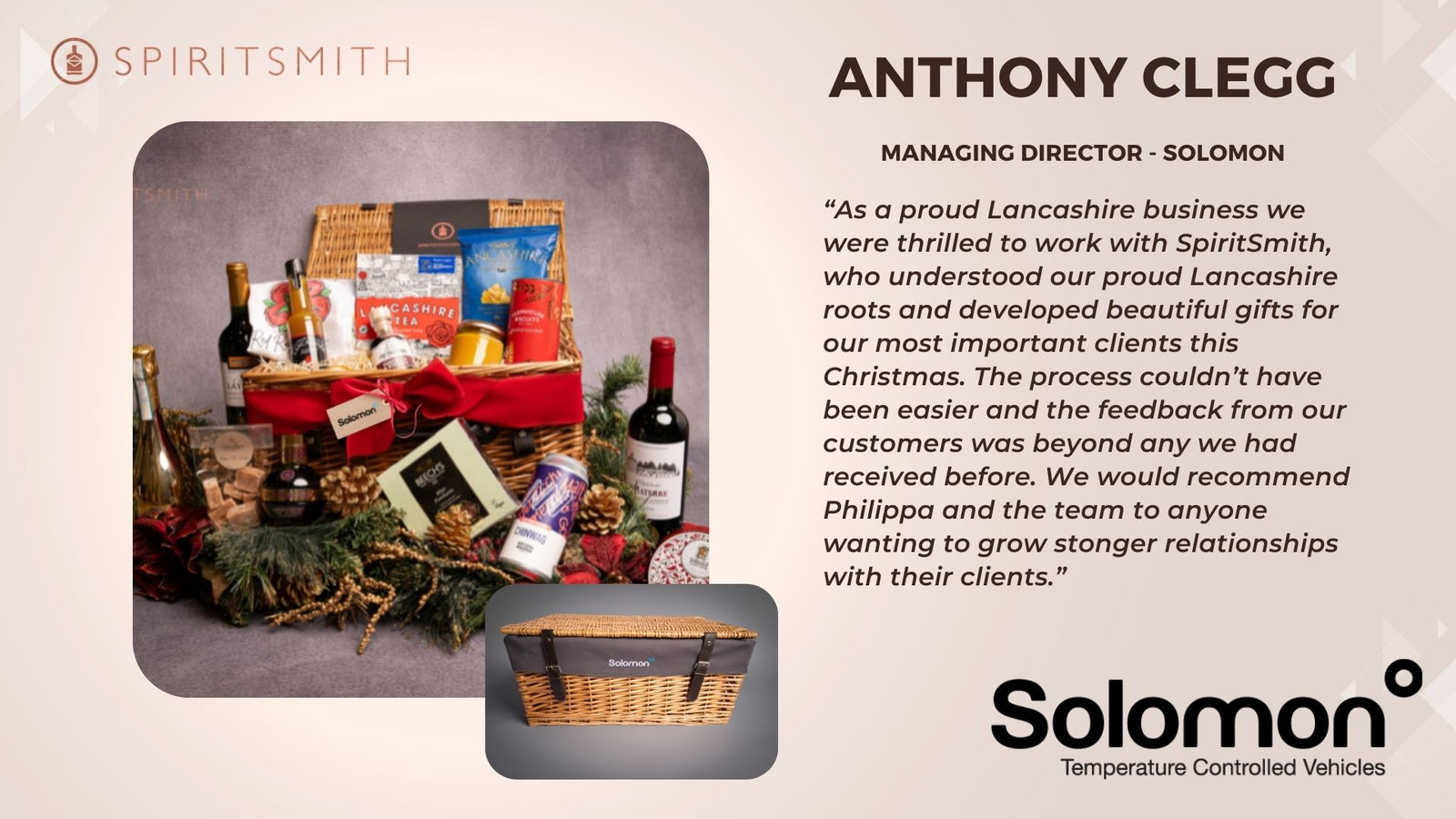 Solomon Lancashire Gift Hamper testimonial