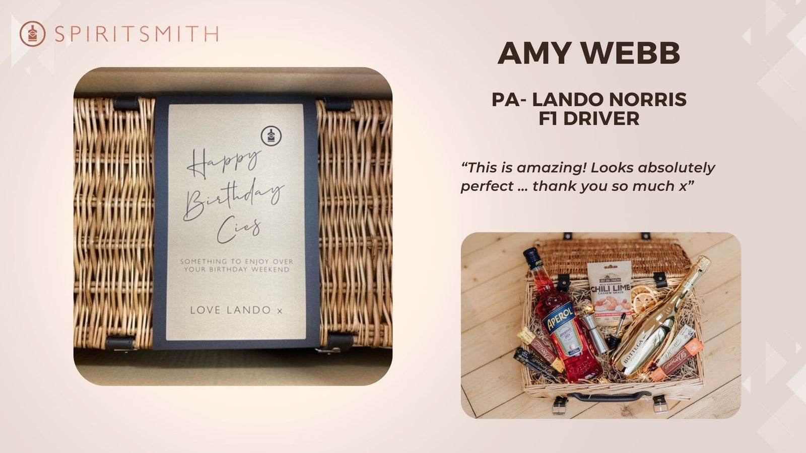 Lando Norris F1 Driver Gift Testimonial