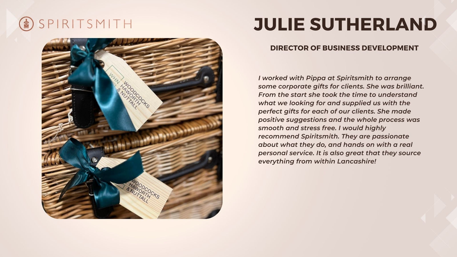 WHN Solicitors Corporate Gift testimonial