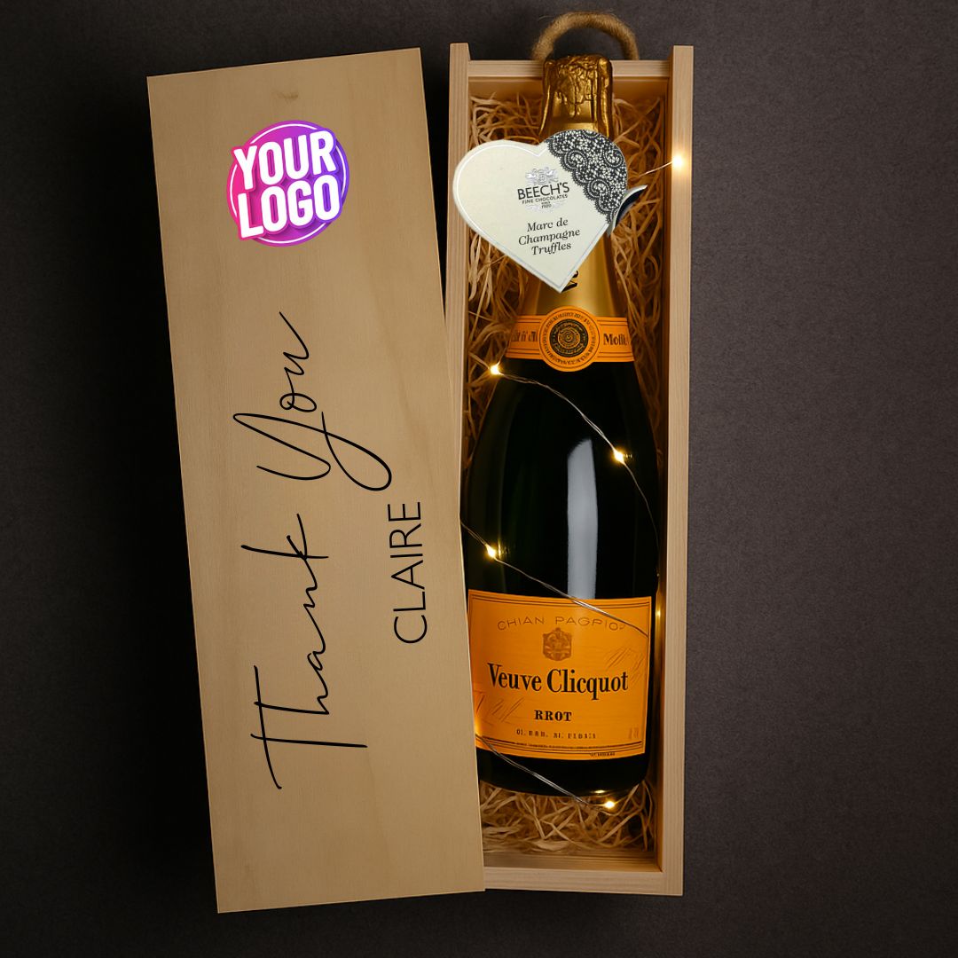 Champagne and Truffles Corporate Gift Box With Logo