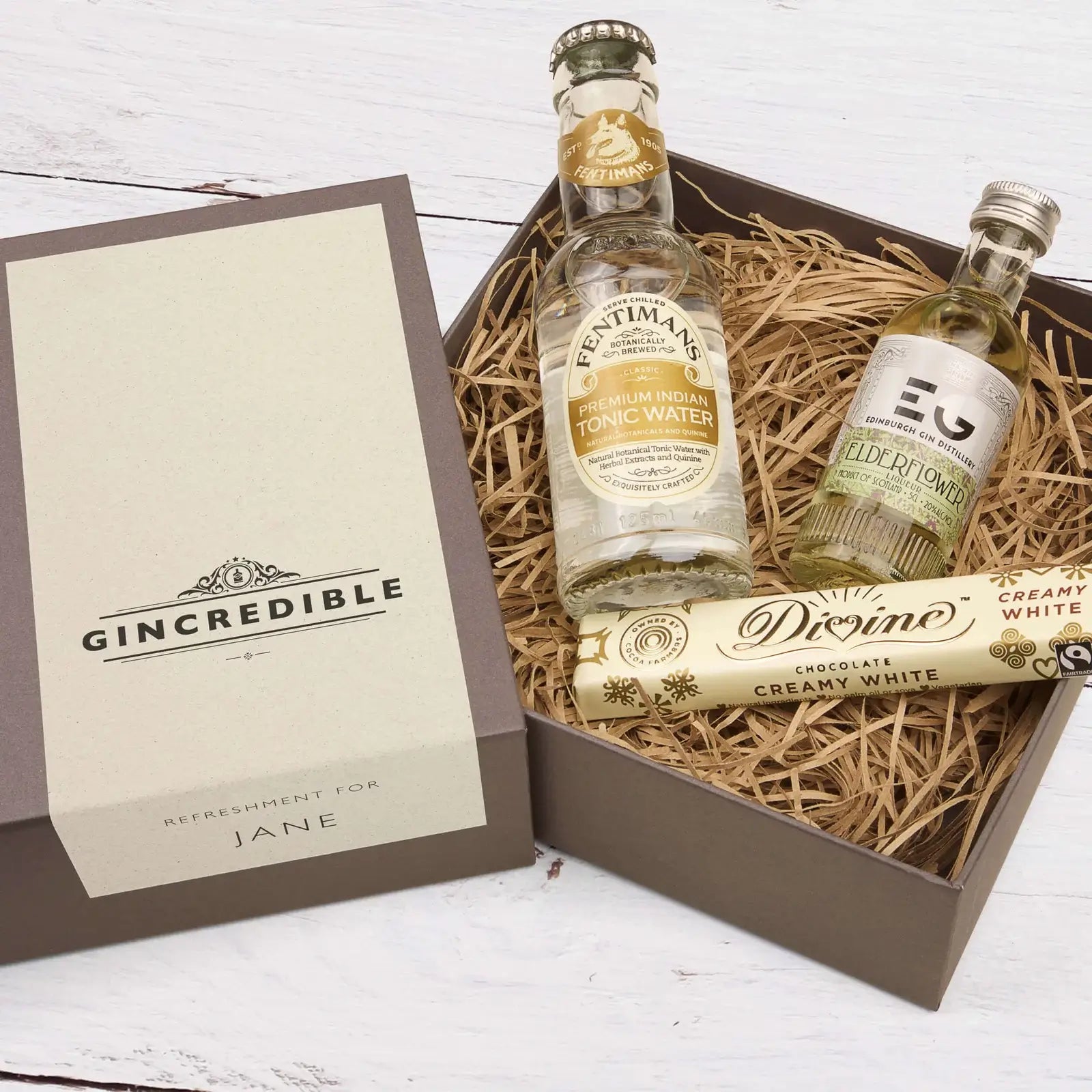 Personalised Edinburgh Gin Liqueur Miniature Gift Set