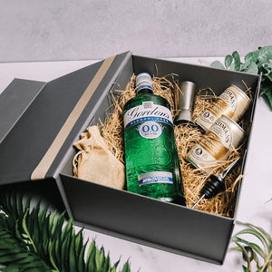 Personalised Gordons Alcohol Free Gin Gift Set in Luxury Engraved Gift Box