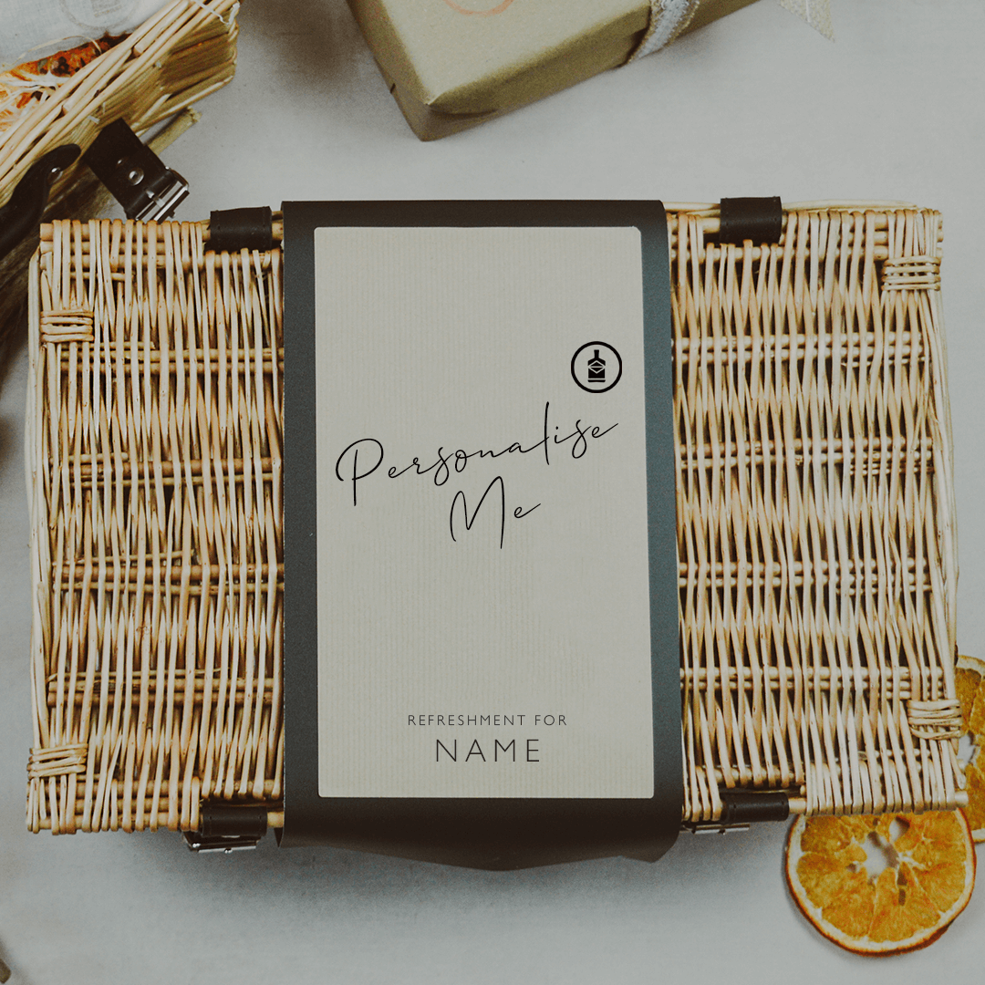 Personalised Sixpence Pud Christmas Pudding Gin Liqueur Premium Gift Hamper