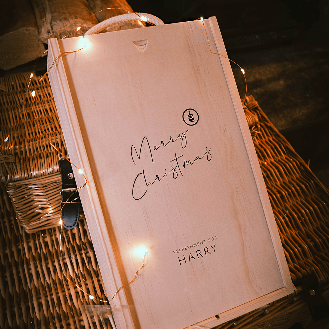 Wine Gift box with Personalised lid