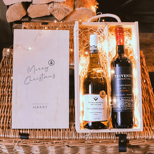Wine Gift box with Personalised lid