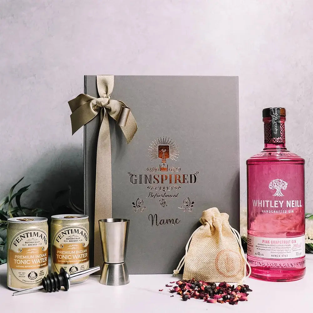 Personalised Whitley Neill Gin Gift Set in Luxury Engraved Gift Box