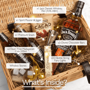 Jack Daniel's Gift Hamper with labels of contents