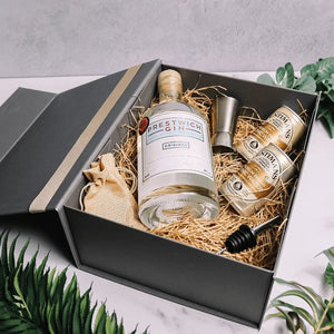 Personalised Prestwich Gin Gift Set In Luxury Engraved Gift Box