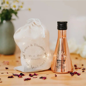 Zing 72 Gin Miniature Personalised Wedding Favour